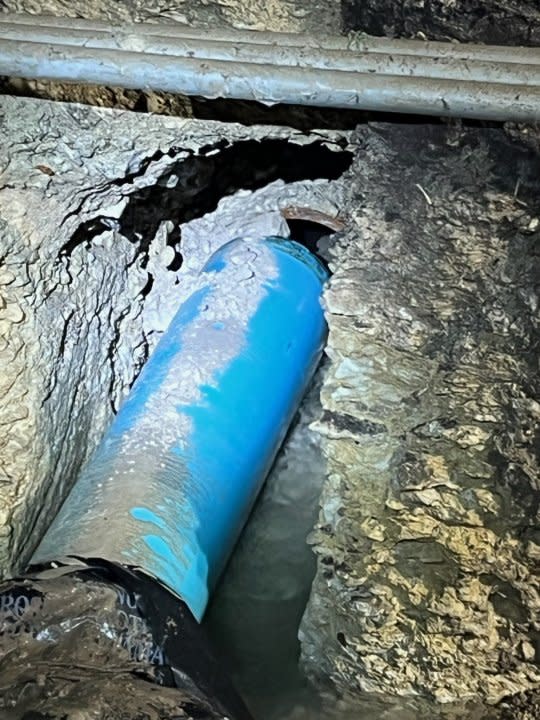 Water main break repair in Cedar Park near 183A and Brushy Creek Road (Photo: City of Cedar Park)