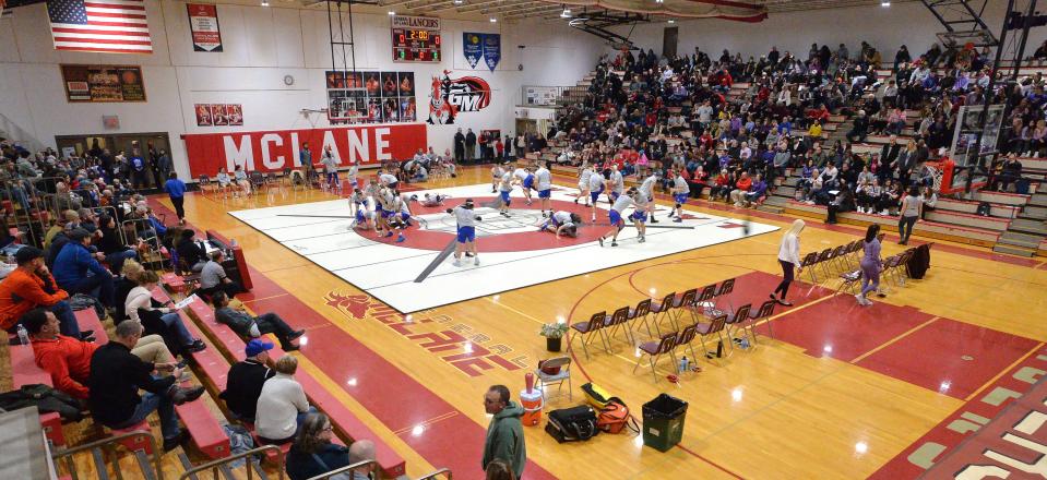 Wrestling fans gather to watch a dual meet between General McLane High School and Fort LeBoeuf High School in Washington Township on Jan. 17, 2024. A wrestler from each team was included among this year's midseason breakout performers.