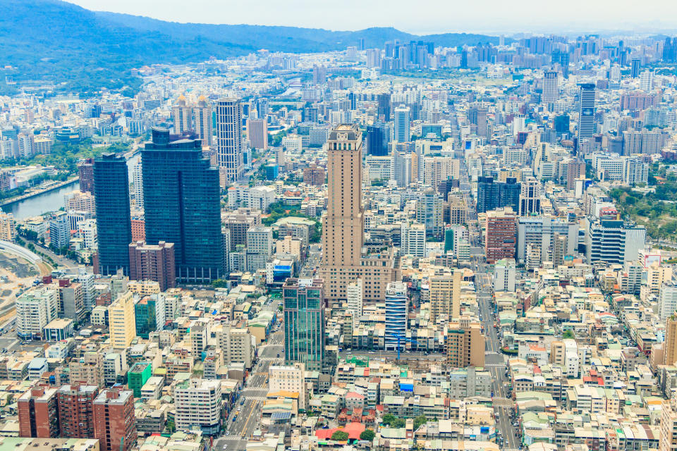 Cityscape High angle view of Kaohsiung, Taiwan