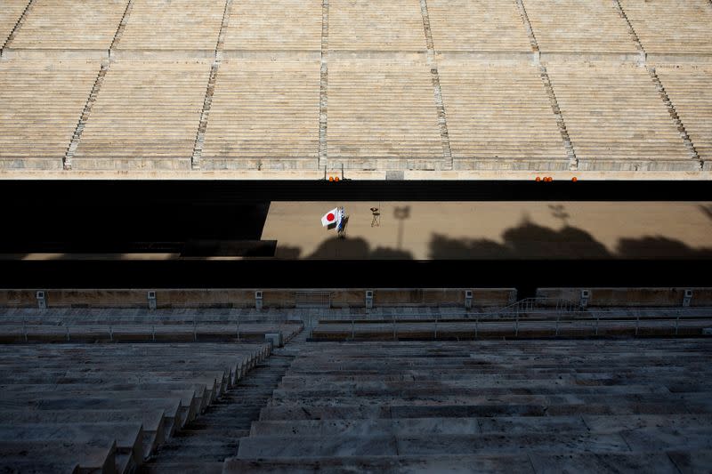 Tokyo 2020 Olympic Flame at the Panathenaic stadium