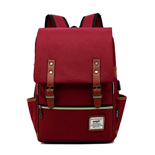 28) Mancio Slim Laptop Backpack With USB Charging Port