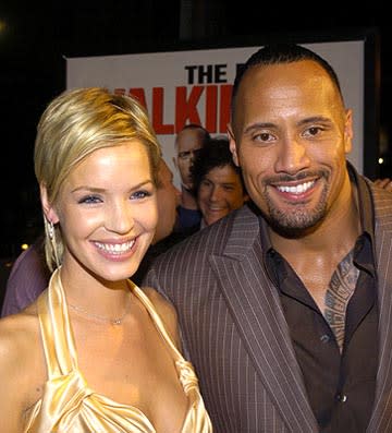 Ashley Scott and Dwayne "The Rock" Johnson at the LA premiere of MGM's Walking Tall