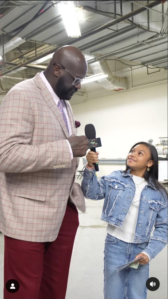 Despite a height imbalance, Shaq has appeared twice on Jazzy’s YouTube channel. Jazzys World TV/ Instagram