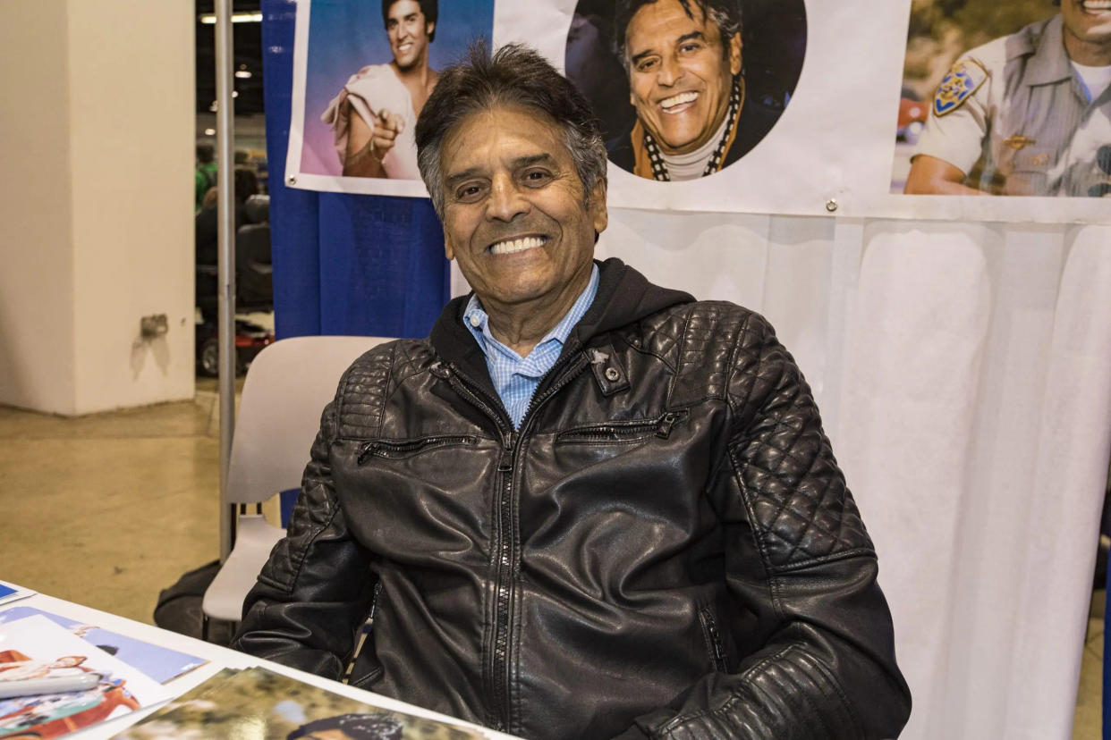 CHiPs actor Erik Estrada poses for the camera.