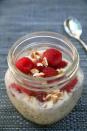 <p>Mix a tablespoon of chia seeds into your oatmeal and you add <a href="https://www.popsugar.com/fitness/Chia-Seeds-vs-Flaxseeds-40901532" class="link rapid-noclick-resp" rel="nofollow noopener" target="_blank" data-ylk="slk:two grams of protein">two grams of protein</a>. Chia seeds also offer a whopping four grams of fiber, which can help you stay fuller longer, and keep you regular. You may prefer the texture of chia seeds in oatmeal better than straight-up <a href="https://www.popsugar.com/fitness/Gingerbread-Chia-Pudding-39396728" class="link rapid-noclick-resp" rel="nofollow noopener" target="_blank" data-ylk="slk:chia pudding">chia pudding</a>.</p> <p><strong>Try this recipe:</strong> <a href="https://www.popsugar.com/fitness/High-Protein-Overnight-Oats-Recipe-40949204" class="link rapid-noclick-resp" rel="nofollow noopener" target="_blank" data-ylk="slk:vanilla almond raspberry overnight oats">vanilla almond raspberry overnight oats</a></p>