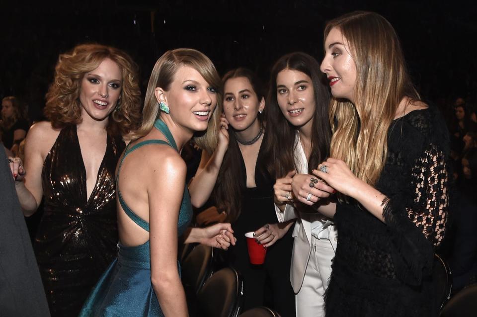 Taylor Swift, Alana Haim, Danielle Haim and Este Haim (Getty Images for NARAS)