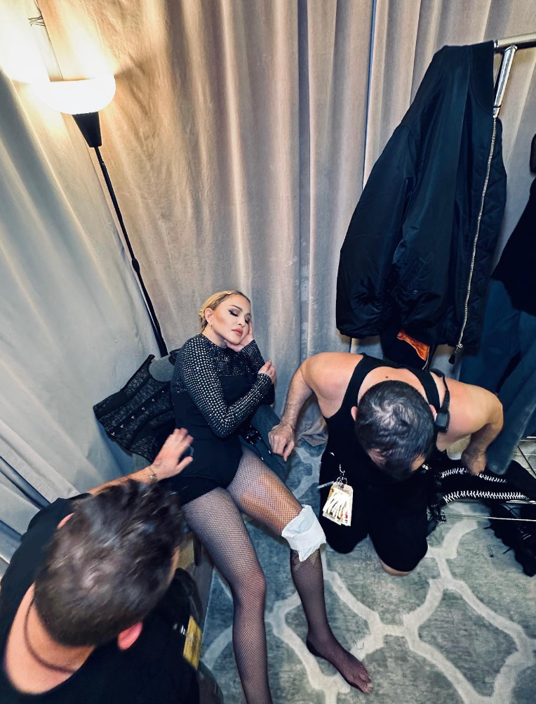 Madonna Icing Knee