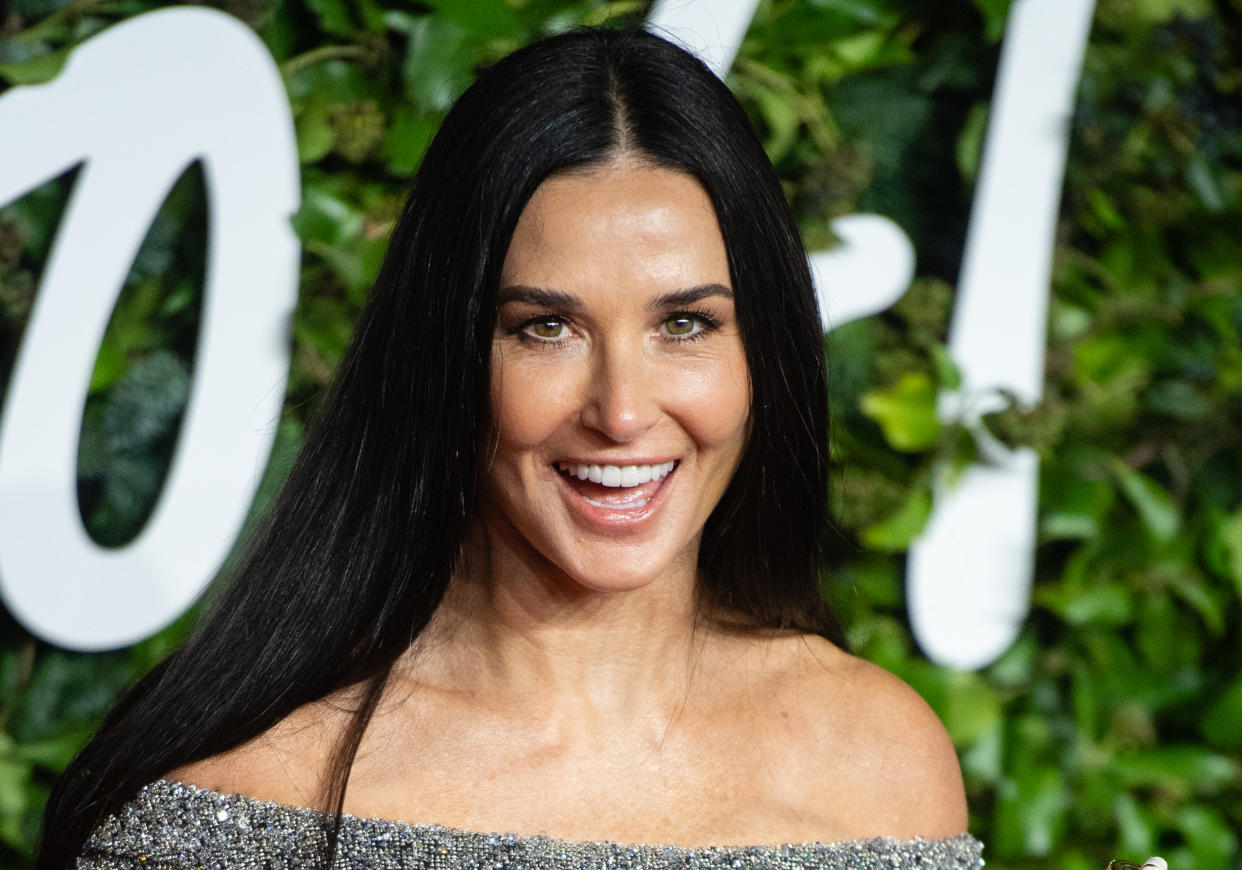 LONDON, ENGLAND - NOVEMBER 29: Demi Moore attends The Fashion Awards 2021 at the Royal Albert Hall on November 29, 2021 in London, England. (Photo by Samir Hussein/WireImage)