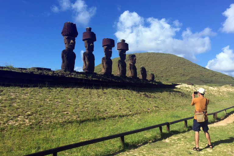 En fotos: se deterioran los moais en la Isla de Pascua