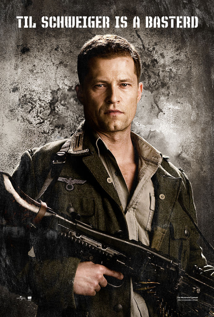 Til Schweiger Inglourious Basterds Poster Production Stills Weinstein 2009