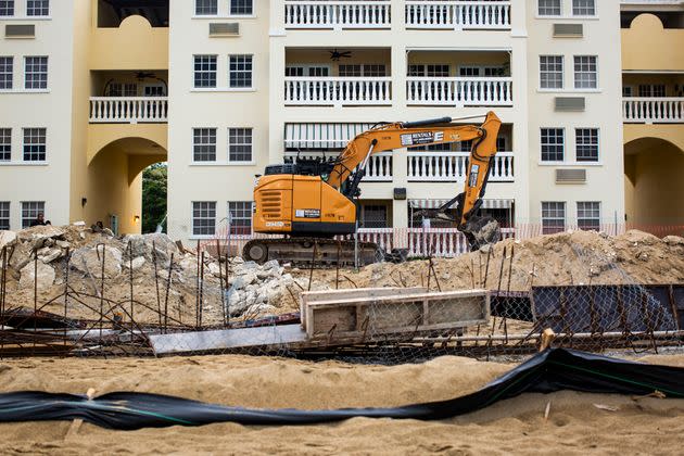 The pool's construction zone, pictured on Aug. 2. (Photo: Erika P. Rodriguez for HuffPost)