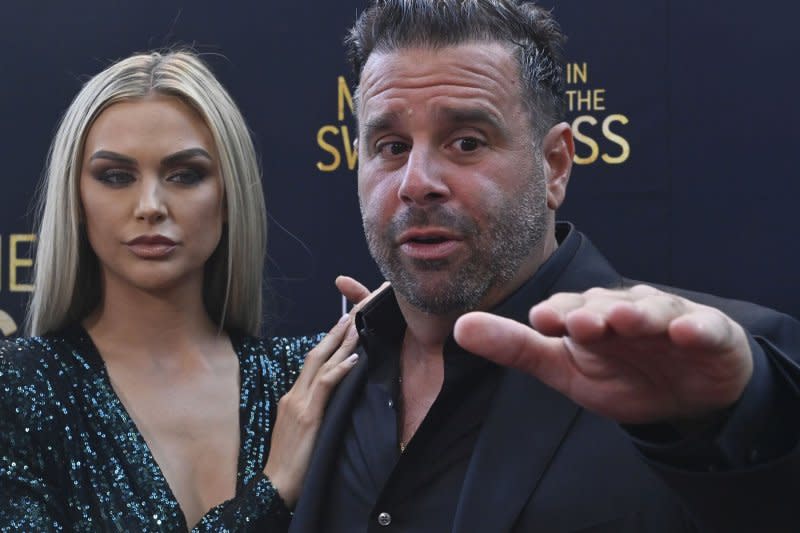 Director Randall Emmett and Lala Kent attend the premiere of "Midnight in the Switchgrass" at Regal LA Live in Los Angeles in 2021. File Photo by Jim Ruymen/UPI