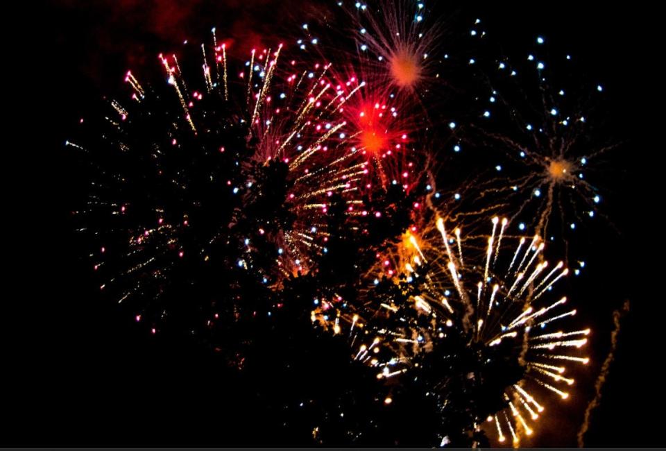 The city of Mount Dora rings in 2024 with fireworks over Lake Dora on Sunday night.