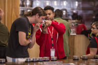 <p>A customer smells a cannabis product at MedMen, one of the two Los Angeles area pot shops that began selling marijuana for recreational use under the new California marijuana law today, on Jan. 2, 2018 in West Hollywood, Calif. (Photo: David McNew/Getty Images) </p>