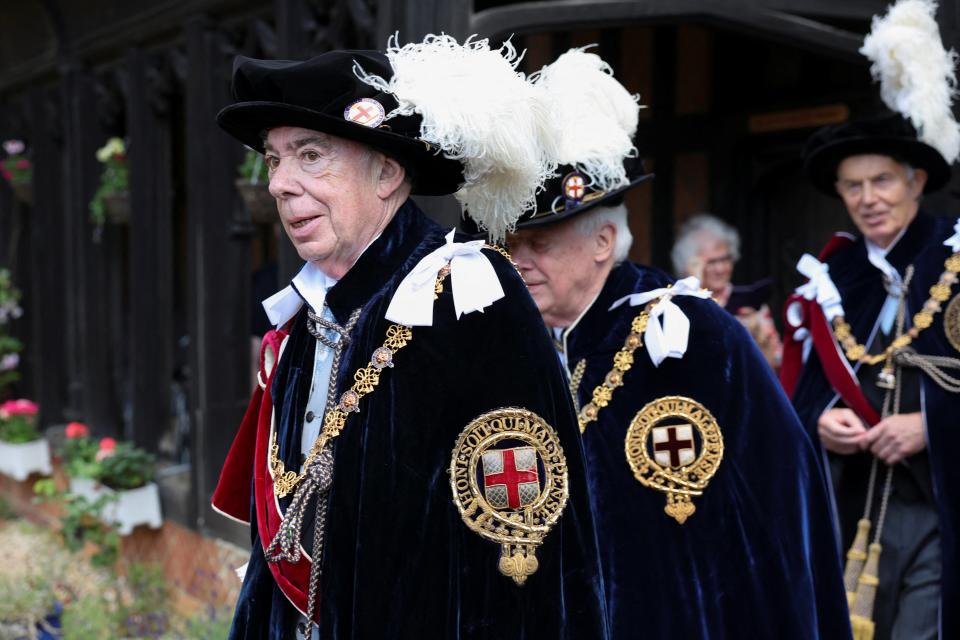 Lord Andrew Lloyd Webber arrives to attend the annual Order of the Garter Service (Isabelle Infantes/PA Wire)