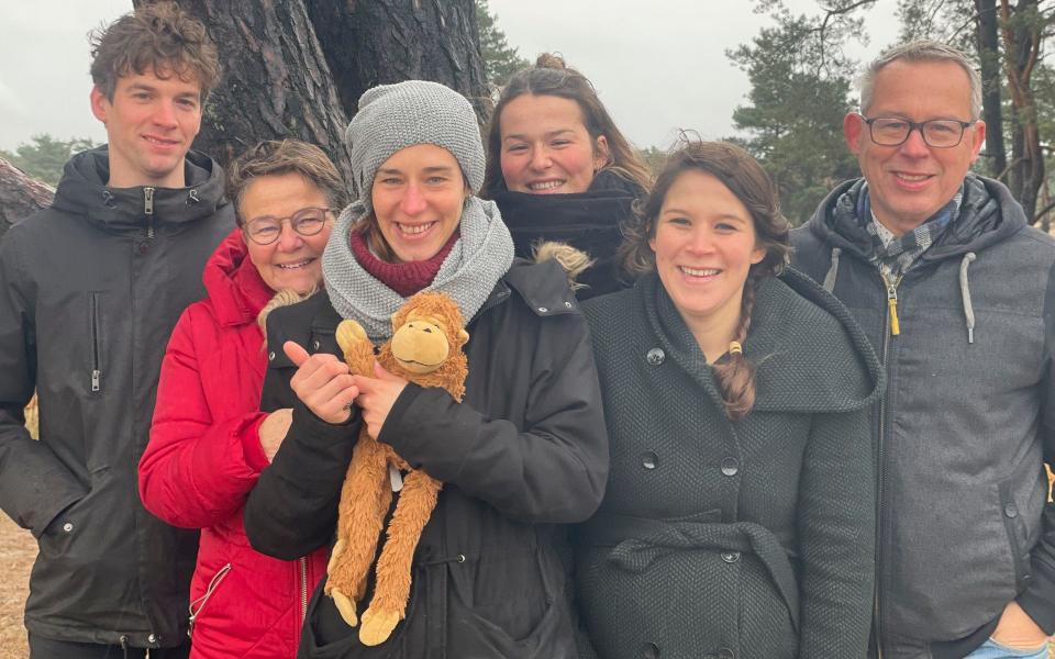 Esther, her parents and her siblings on a walk two weeks before she died