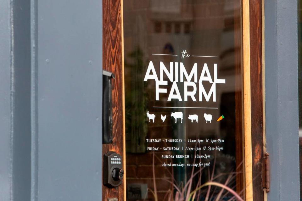 The Animal Farm, 105 12th St., on Sept. 17, 2021, in Columbus, Ga. The lunch and dinner eatery, opening on Sept. 22, 2021, will focus on house-butchered meats and seasonal local produce, owners say. Madeleine Cook/mcook@ledger-enquirer.com