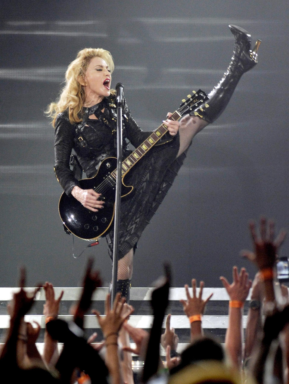 Singer Madonna performs at the Wells Fargo Center on Tuesday Aug. 28, 2012 in Philadelphia. (Photo by Evan Agostini/Invision/AP)