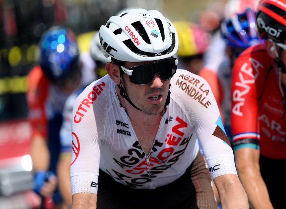 ISSOIRE, FRANCE - JULY 11: Ben O'connor of Australia and Ag2R CitroÃ«n Team competes in the breakaway during the stage ten of the 110th Tour de France 2023 a 167.2km stage from Vulcania to Issoire / #UCIWT / on July 11, 2023 in Issoire, France. (Photo by David Ramos/Getty Images)