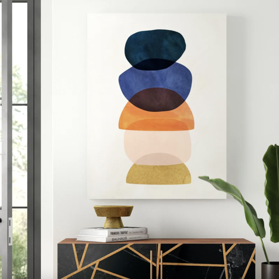 Mod Pods I - Wrapped Canvas Bold Art (Photo via Wayfair)