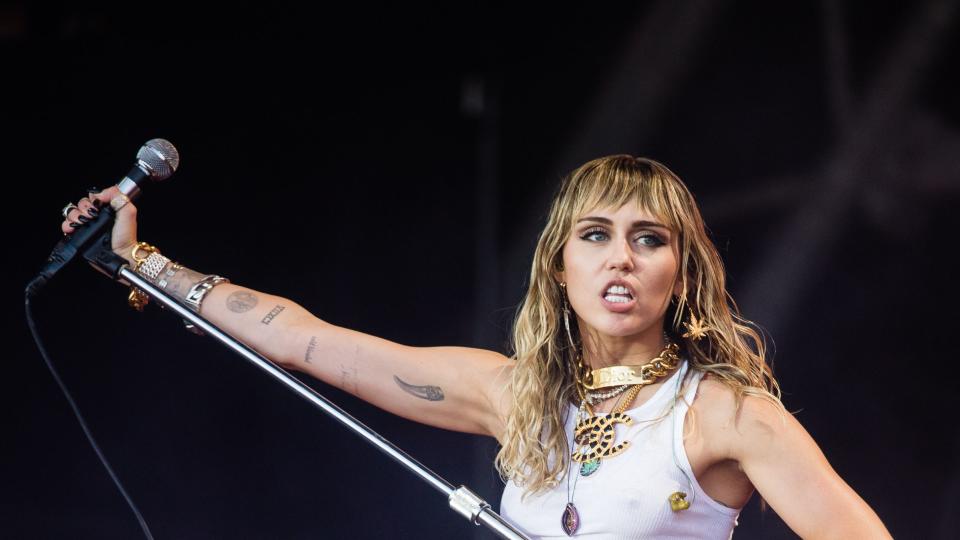 Miley Cyrus performs at Glastonbury Festival 2019