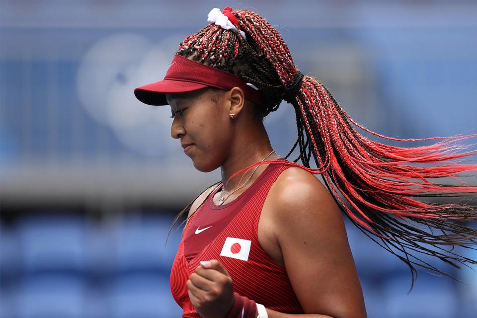 1) Naomi Osaka’s Red-and-White Braids