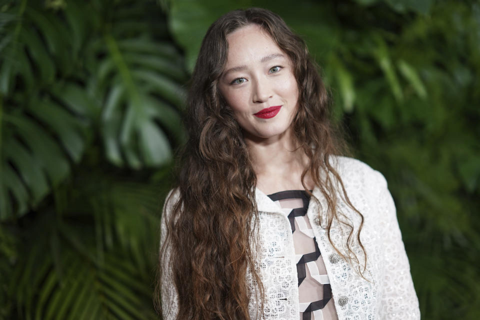 Havana Rose Liu arrives at Chanel's 15th Annual Pre-Oscar Awards Dinner on Saturday, March 9, 2024, at the Beverly Hills Hotel in Los Angeles. (Photo by Jordan Strauss/Invision/AP)