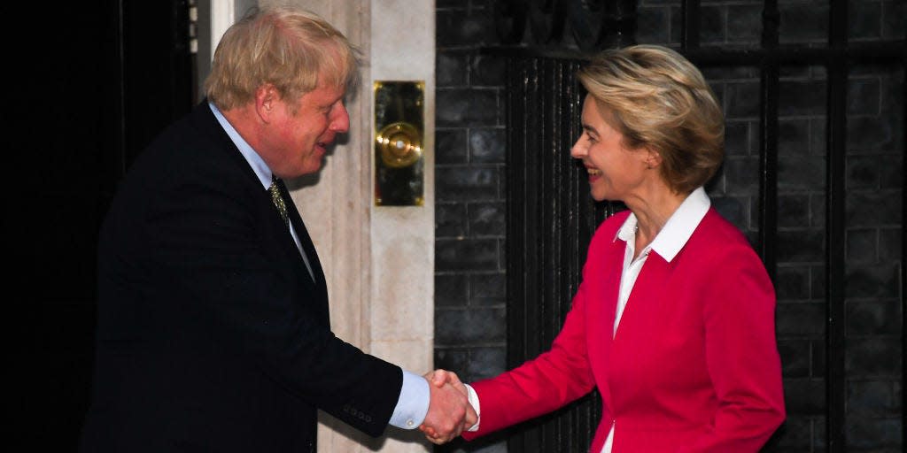 Boris Johnson Meets EU Commission President Ursula von der Leyen