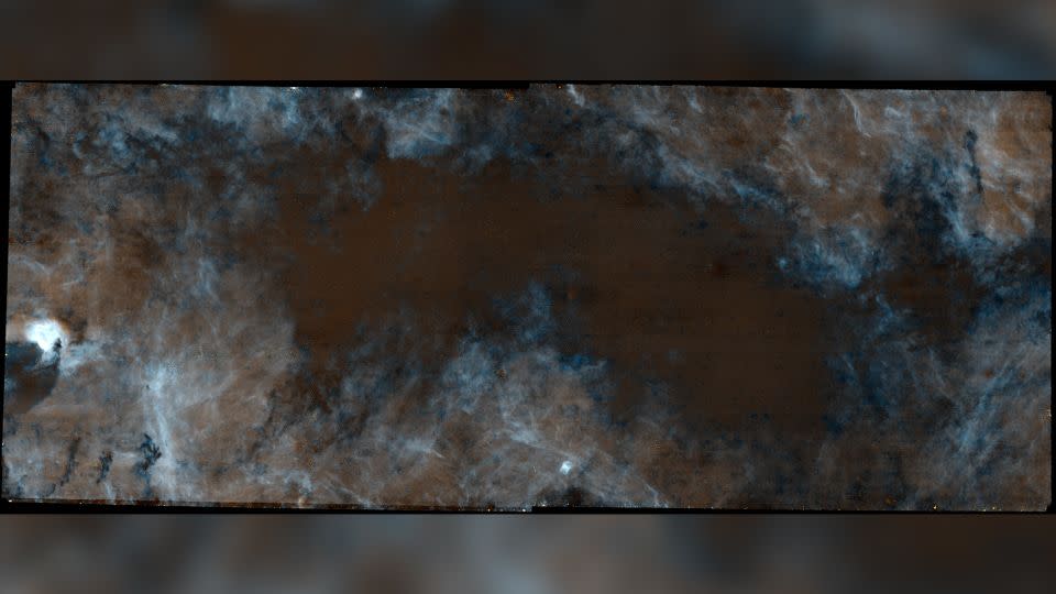 An image of Brick taken by the James Webb Space Telescope.  The cloud is located near the center of the galaxy, about 26,000 light-years from Earth, according to NASA.  -Adam Ginsburg