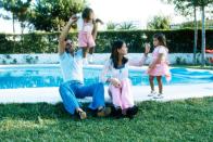 <p>Julio Iglesias joins his wife, Isabel, and their two children in the backyard of their family home in Cadiz, Spain.</p>