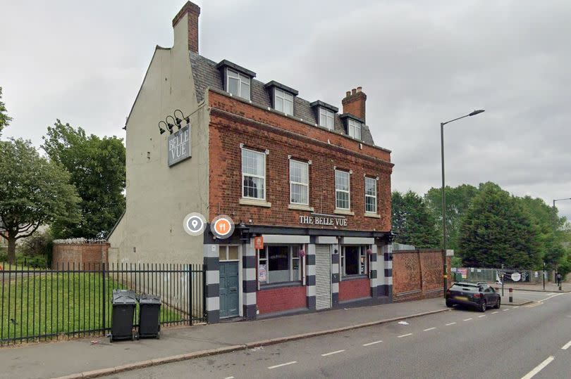 A Google Maps street view of the outside of The Belle Vue pub in Icknield Port Road, Edgbaston