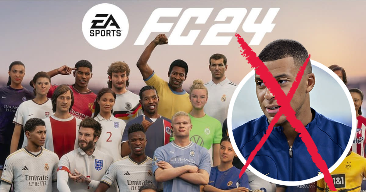  Kylian Mbappe and the EA Sports FC cover 