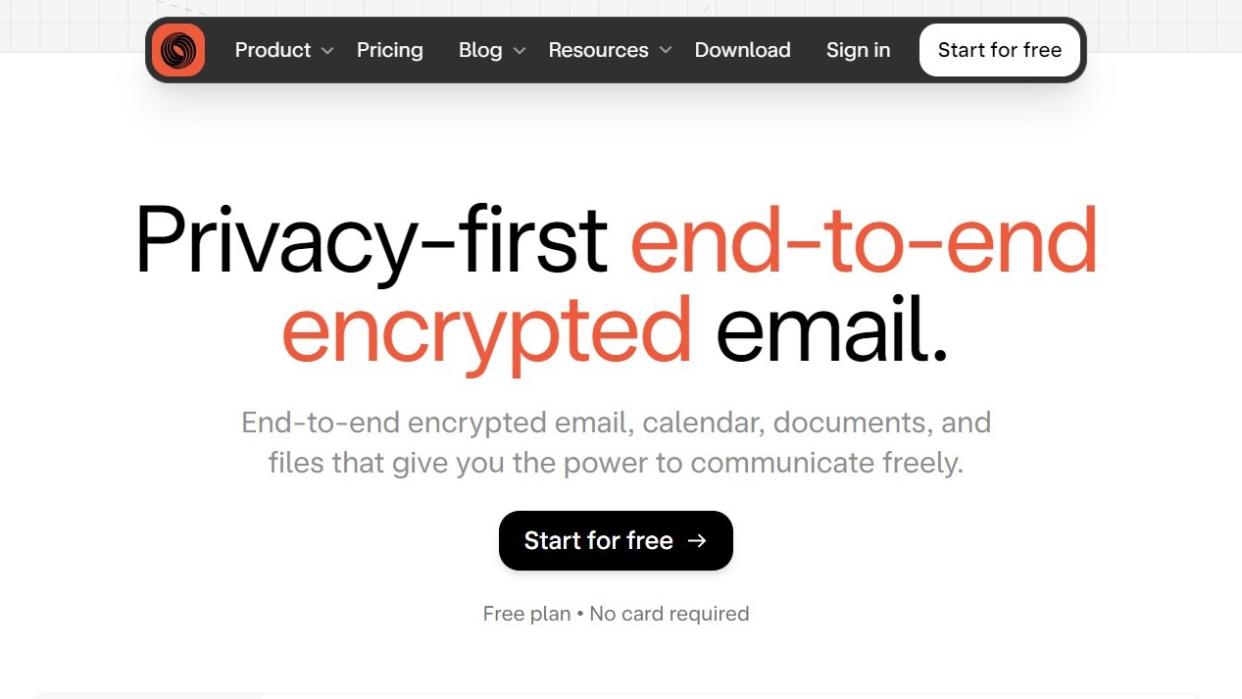  Skiff encrypted email service website homepage 