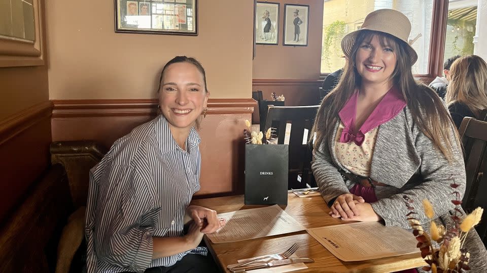 Friends Katie Hageman and Avangeline Strasburg are on vacation in London. When they heard about The Black Dog, they had to incorporate the pub into their itinerary. - Francesca Street/CNN