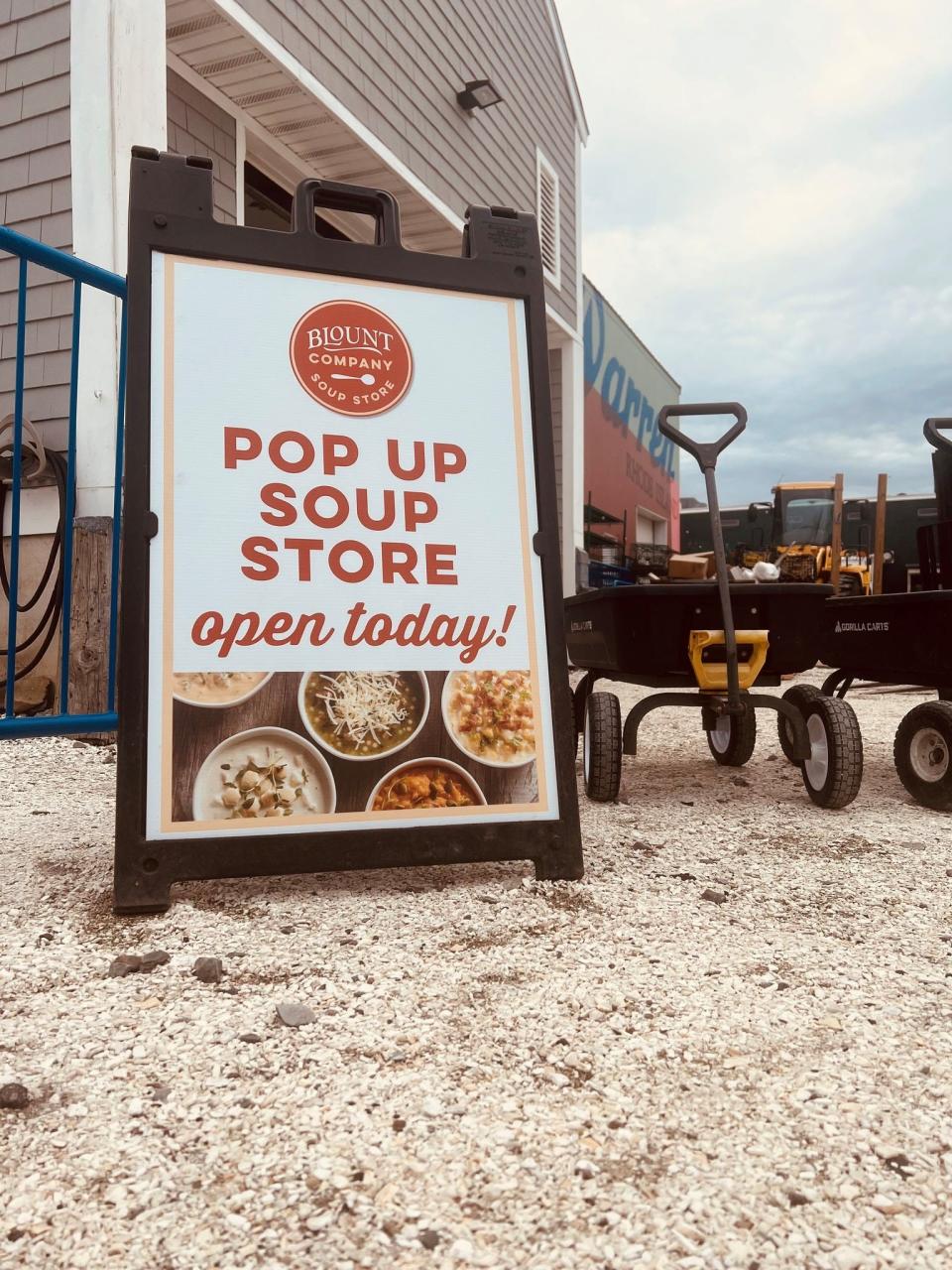 Blount Clam Shack & Market's Pop Up Soup Store will be open Friday, March 31, from 10 a.m. to 5 p.m. and Saturday, April 1, from 10 a.m. 2 p.m.