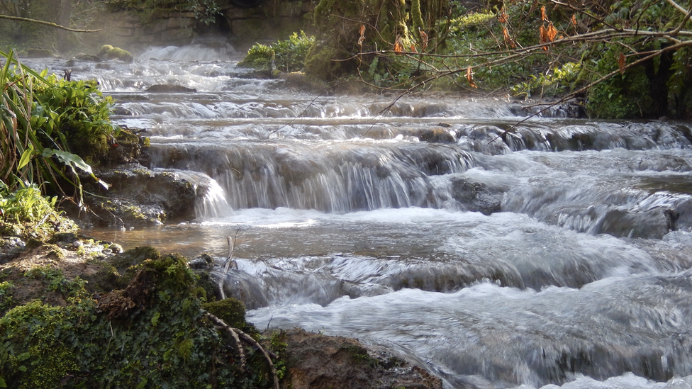 The waterfalls at Slade Brook