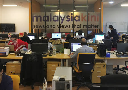 A general view of Malaysiakini's newsroom in Kuala Lumpur, Malaysia May 24, 2018. REUTERS/John Geddie