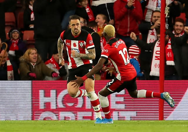 Danny Ings celebrates scoring for Southampton 