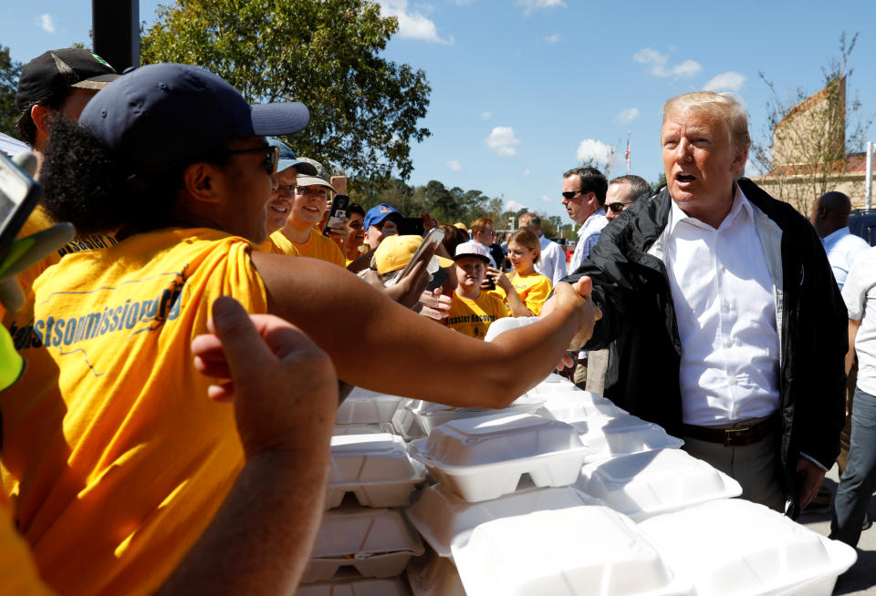 Trump surveys Florence storm damage in North Carolina