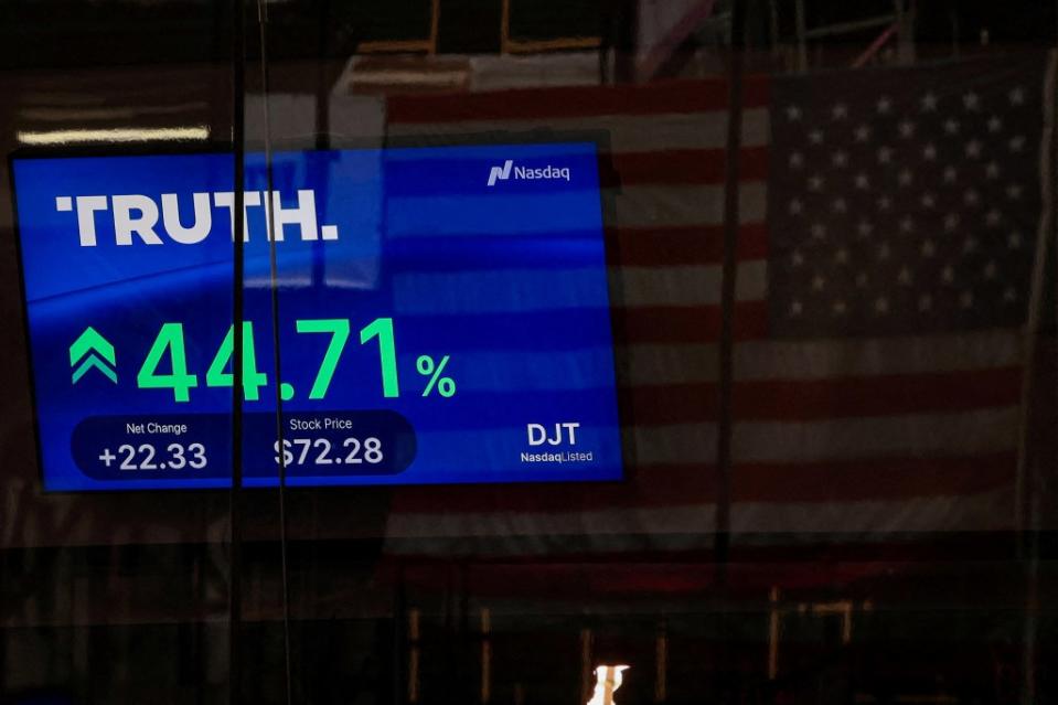 Truth Social soared in its public trading debut. REUTERS