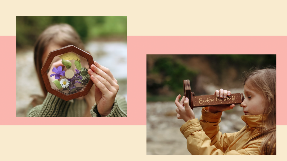 Arts and crafts gifts for kids: A DIY nature kaleidoscope
