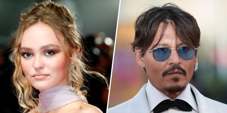 Lily-Rose Depp and Johnny Depp. (Getty Images)