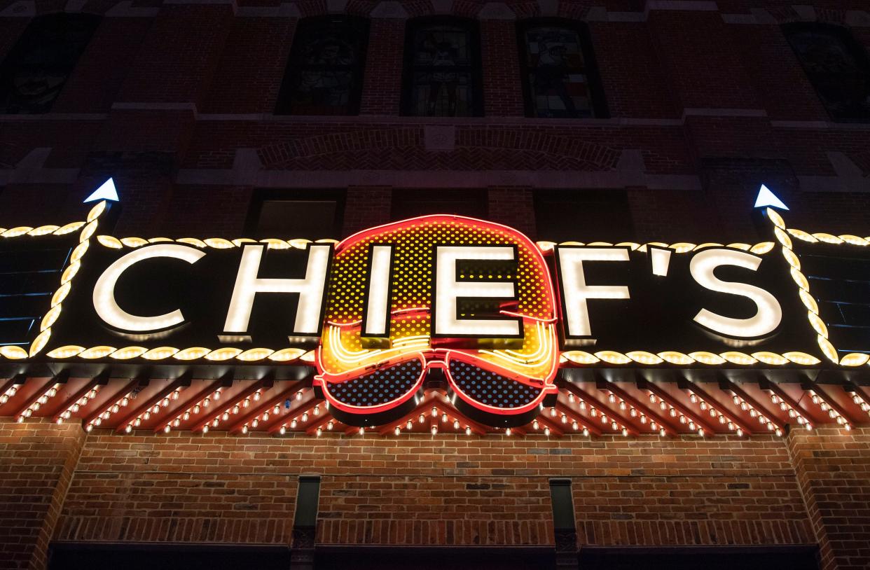 Outside of Eric Church’s bar “Chiefs” on Broadway in Nashville, Tenn., Sunday, March 24, 2024.