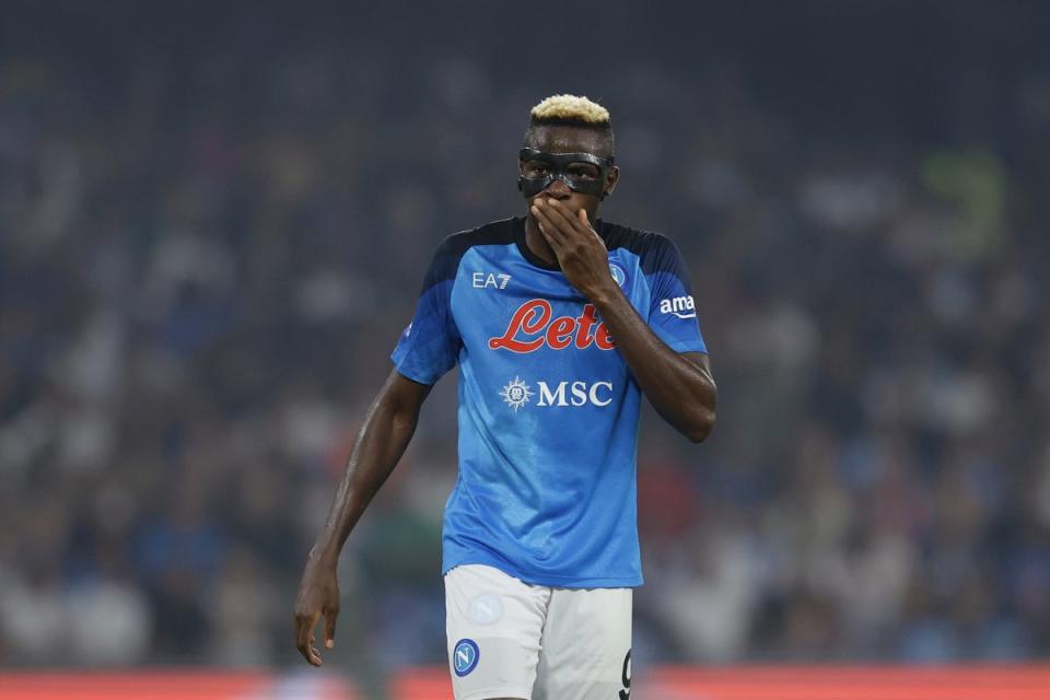 Spalletti hopes star striker Victor Osimhen will pass a fitness test on Wednesday morning (Alessandro Garofalo/PA) (AP)