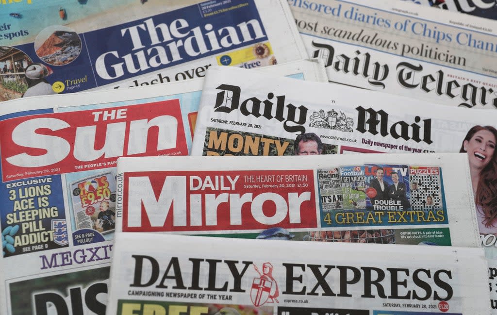 What the papers say – September 25 (PA) (PA Archive)