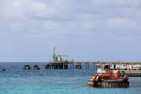 A general view of pipelines at the Zueitina oil terminal in Zueitina, west of Benghazi April 7, 2014. REUTERS/Esam Omran Al-Fetori/File Photo