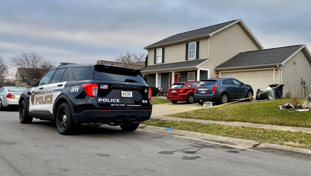 A Lafayette man in his 30s died inside this house in the 2300 block of Drexel Drive after a fight with his roommate, according to Lafayette police.