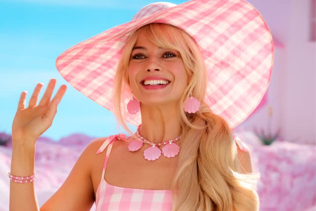 <p>Jaap Buitendijk/Warner Bros.</p> Margot Robbie in <em>Barbie</em> (2023)