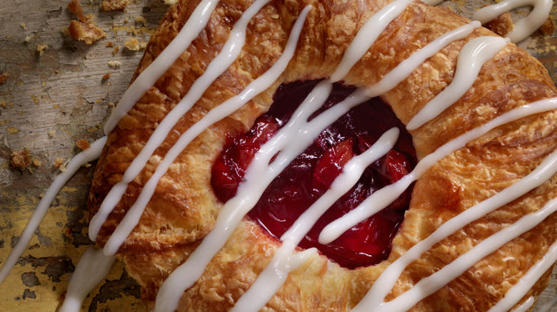 Cheese danish with icing