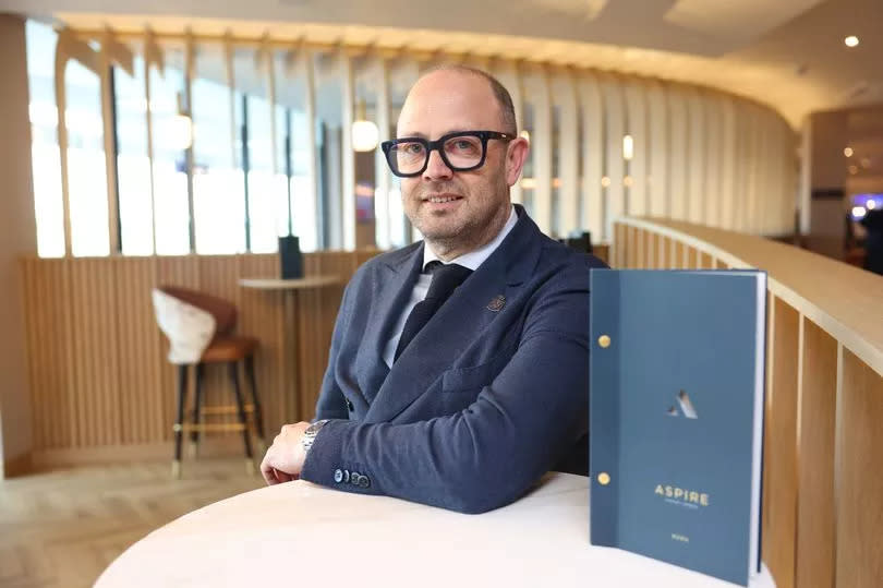 David Collyer, Global Vice President of Executive Lounges at Swissport, at the new Aspire Executive Lounge at Newcastle International Airport.